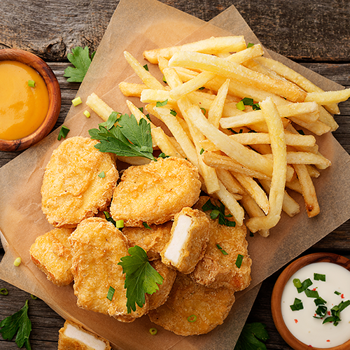 Frites + nuggets x5 + capri-sun compote