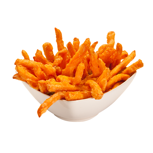 Frites patates douces fromagères