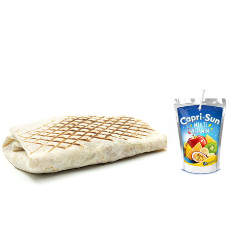 Tacos mignon + compote + capri-sun